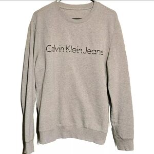Calvin Klein Grey Crewneck Sweatshirt Mens Size Small